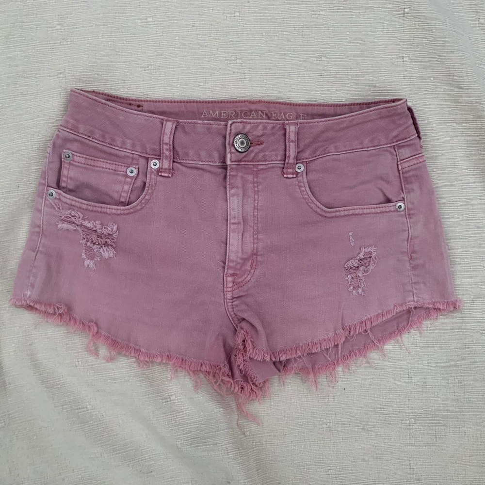 Distressed High Waist Shorts